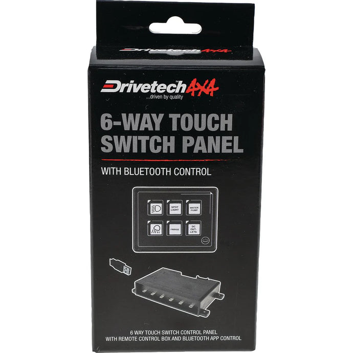 Drivetech 4X4 6-Way Touch Switch Panel with Bluetooth Control - DT-SWP06