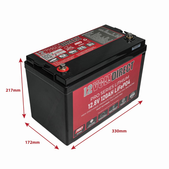 120AH LiFePO4 Pro Series Lithium Battery w/ Bluetooth & Active Cell Balancing