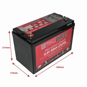 150AH LiFePO4 Pro Series Lithium Battery w/ Bluetooth & Active Balancing