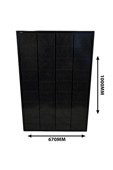 12v Direct Solar Panel - Low Profile Black Frame